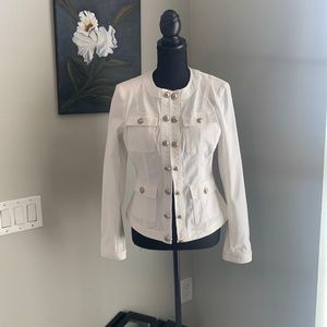 White House Black Market Button Military Jacket